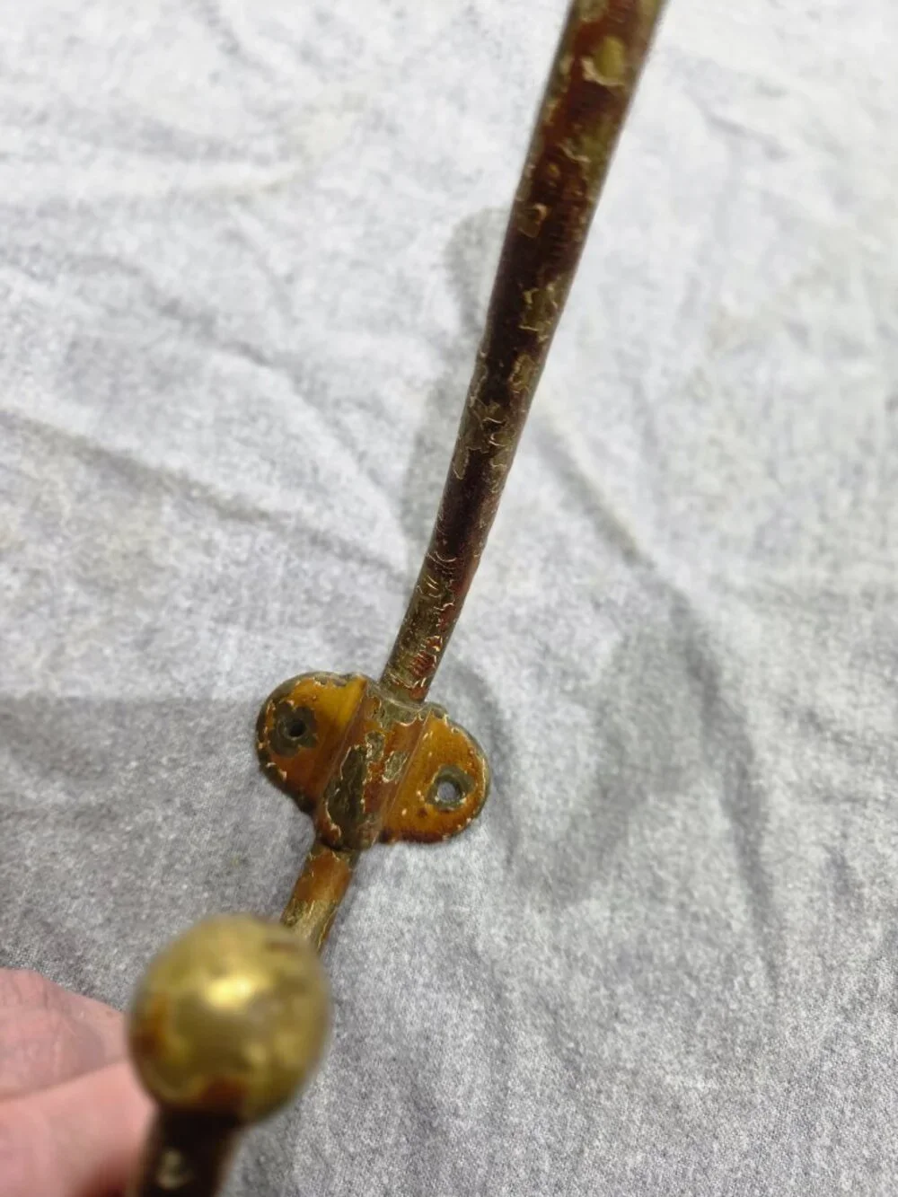 Vintage Brass Curtain Tieback Hook Wall Mount Drapery Hardware